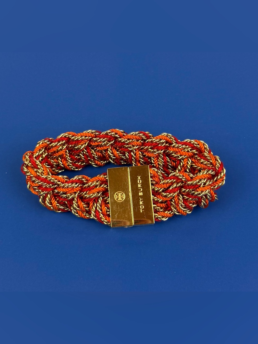 Tory Burch Gemini Link Nantucket Braided Metal & Cord Bracelet